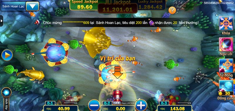 Jackpot Đánh Cá 2 Giao diện trò chơi